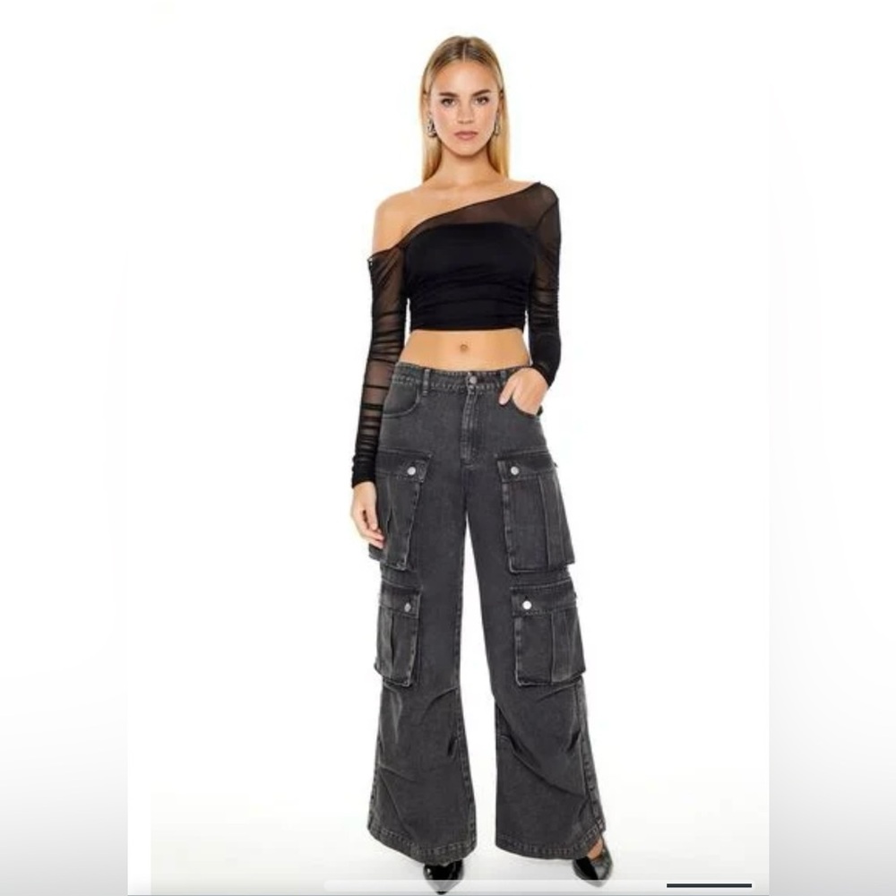 New Forever 21 Black Baggy Jeans size Medium
